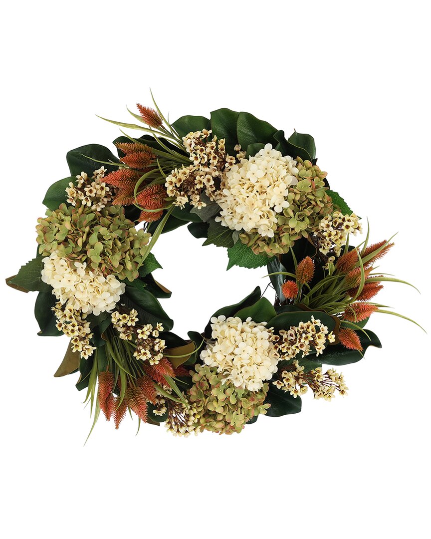 Creative Displays 26 Assorted Hydrangea Fall Wreath With Orange Thi