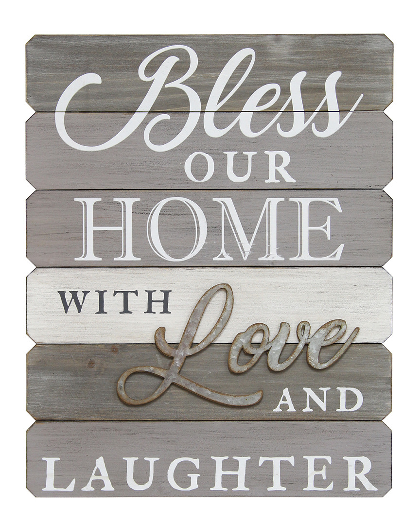 Stratton Home Decor Bless Our Home With Love & Laughter Wall Art