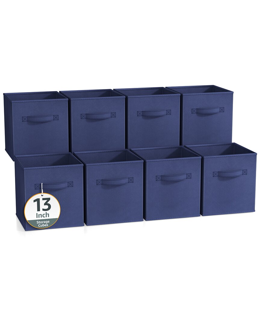 Sorbus 13in 8 Pack Collapsible Fabric Storage Bins In Blue