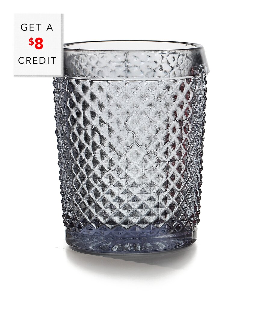 Vista Alegre Bicos Set Of 4 Grey Old Fashioned Glasses With $8 Credit In Grey