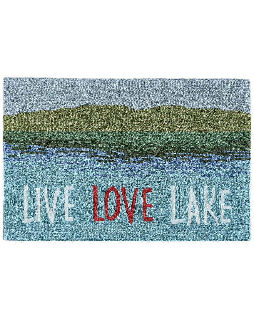 Liora Manne Frontporch Live Love Lake Water Doormat In Blue