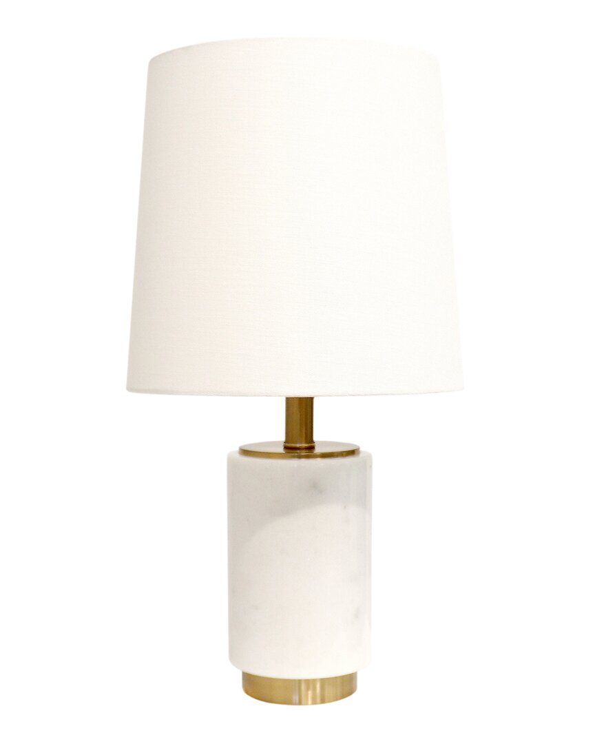 Shop Pasargad Home Modern Marble Pillar Leon Table Lamp In White