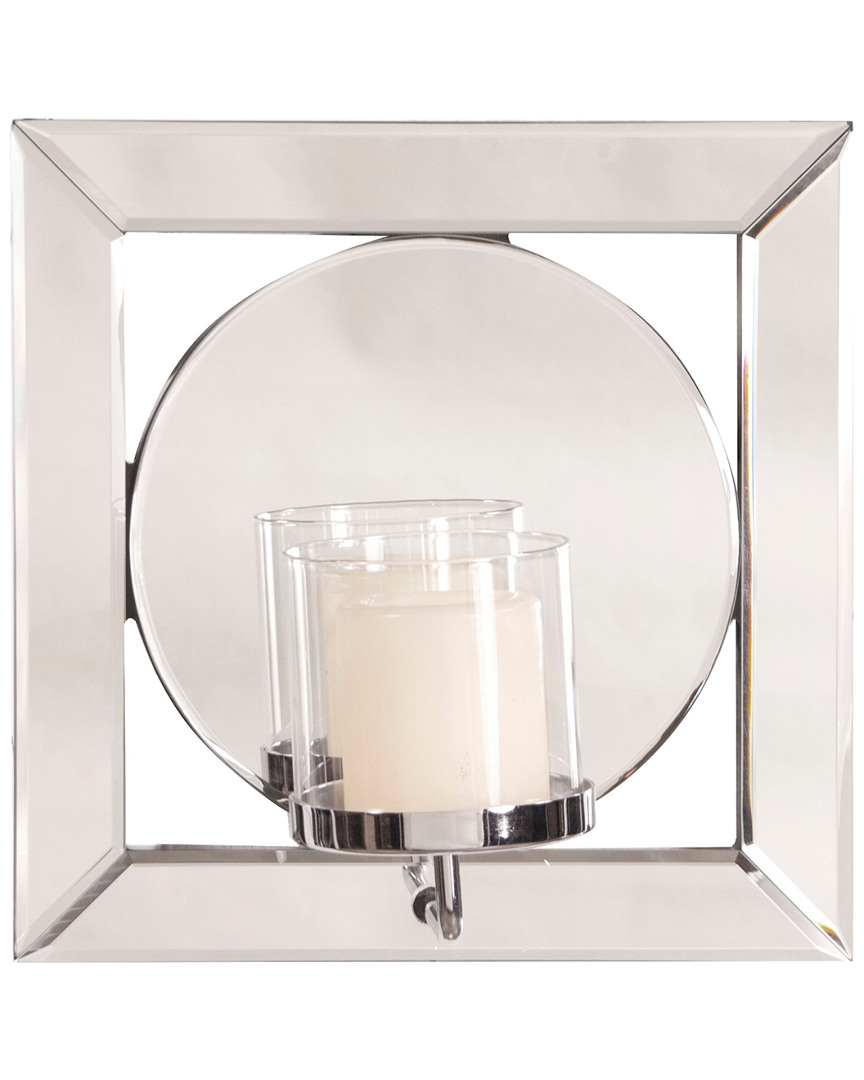 The Howard Elliott Collection Lula Square Mirror With Candle Holder
