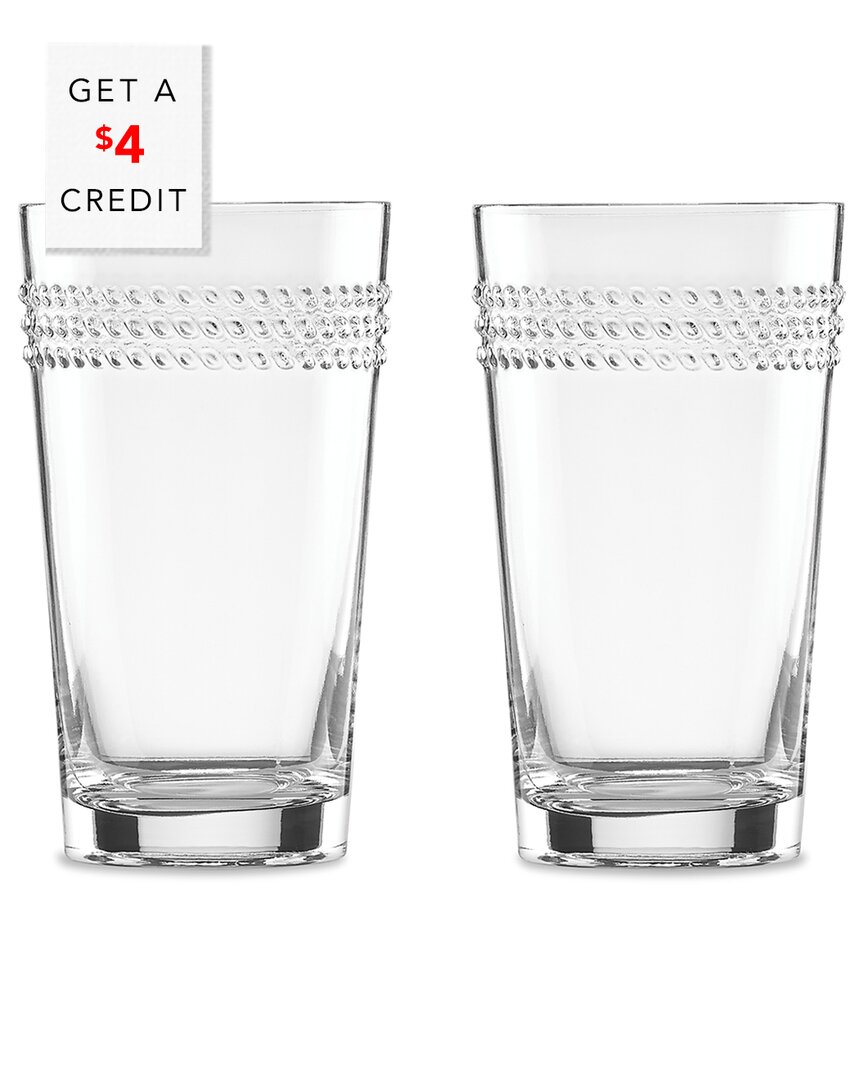 Kate Spade New York Wickford 2pc Highball Glass Set With $4 Credit In Clear