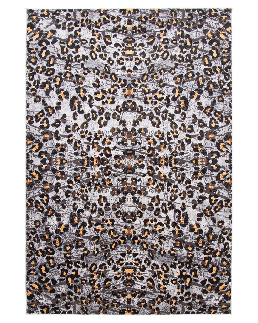 Ecarpet Cheetah Modern Animal Print Rug In Ivory