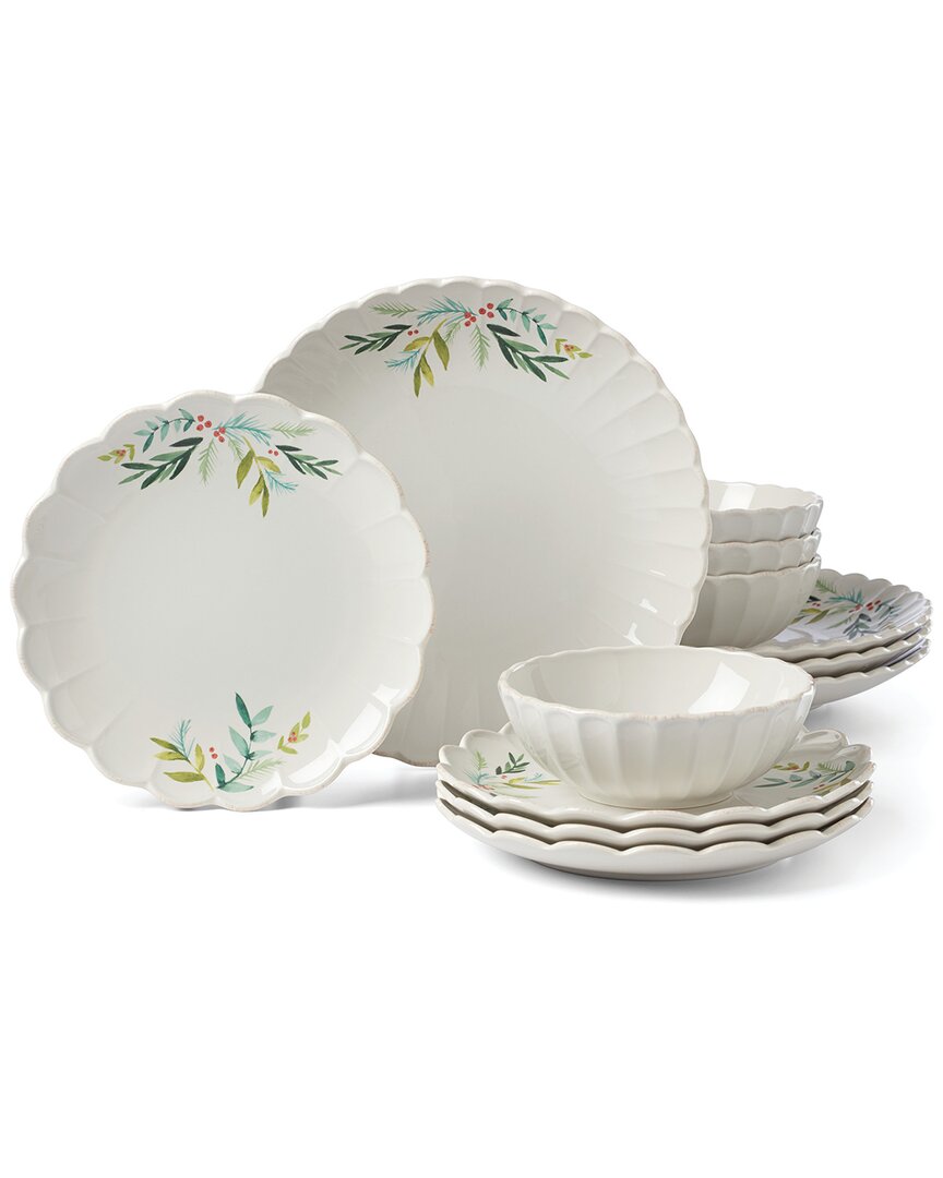 Shop Lenox French Perle Berry 12pc Set In White