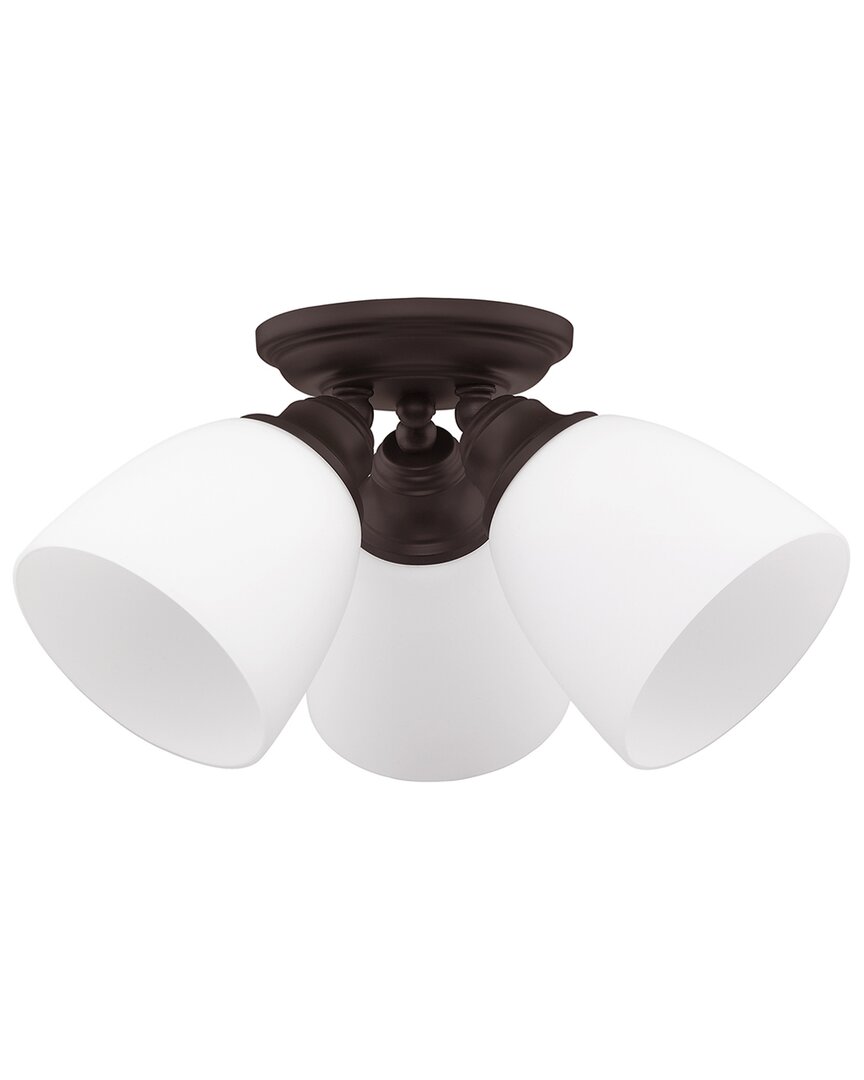 Livex Lighting Somerville 3-light Bronze Ceiling Mount