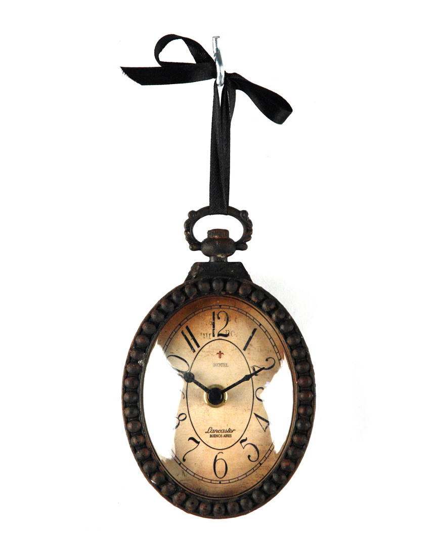 Zentique Iron Clock In Brown