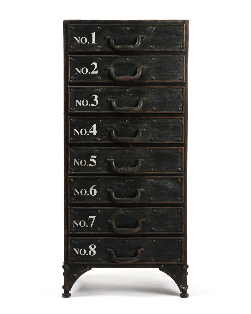 Zentique Andre Iron Cabinet In Black