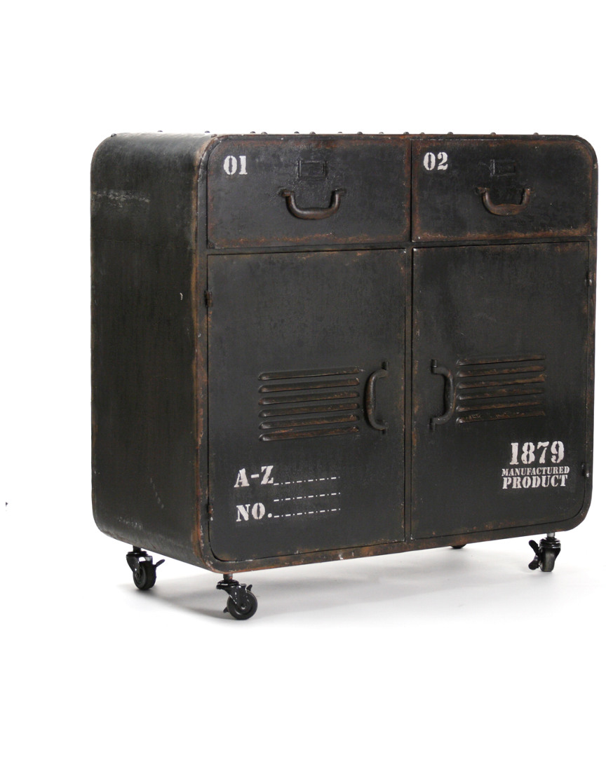 Zentique Anton Iron Cabinet In Black