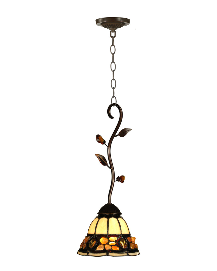 Dale Tiffany Pebble Stone Mini Pendant In Multi