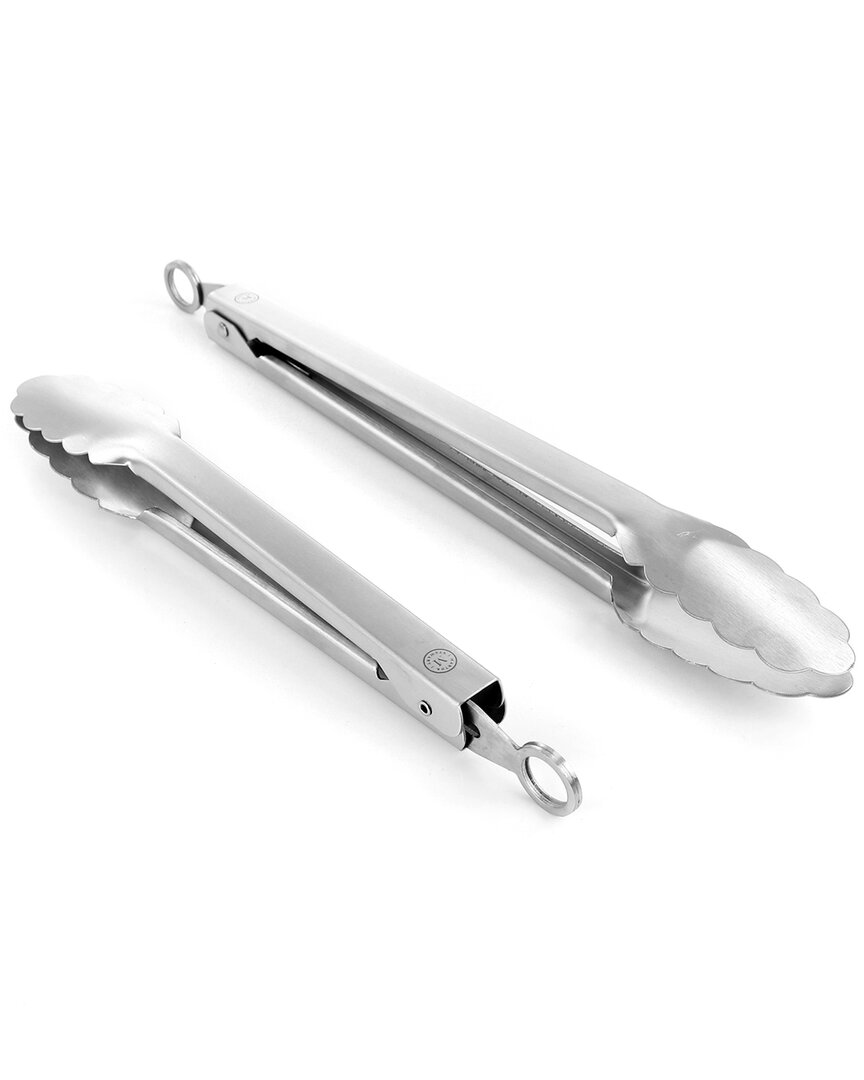 Martha Stewart 2pc Stainless Steel Tongs In Silver