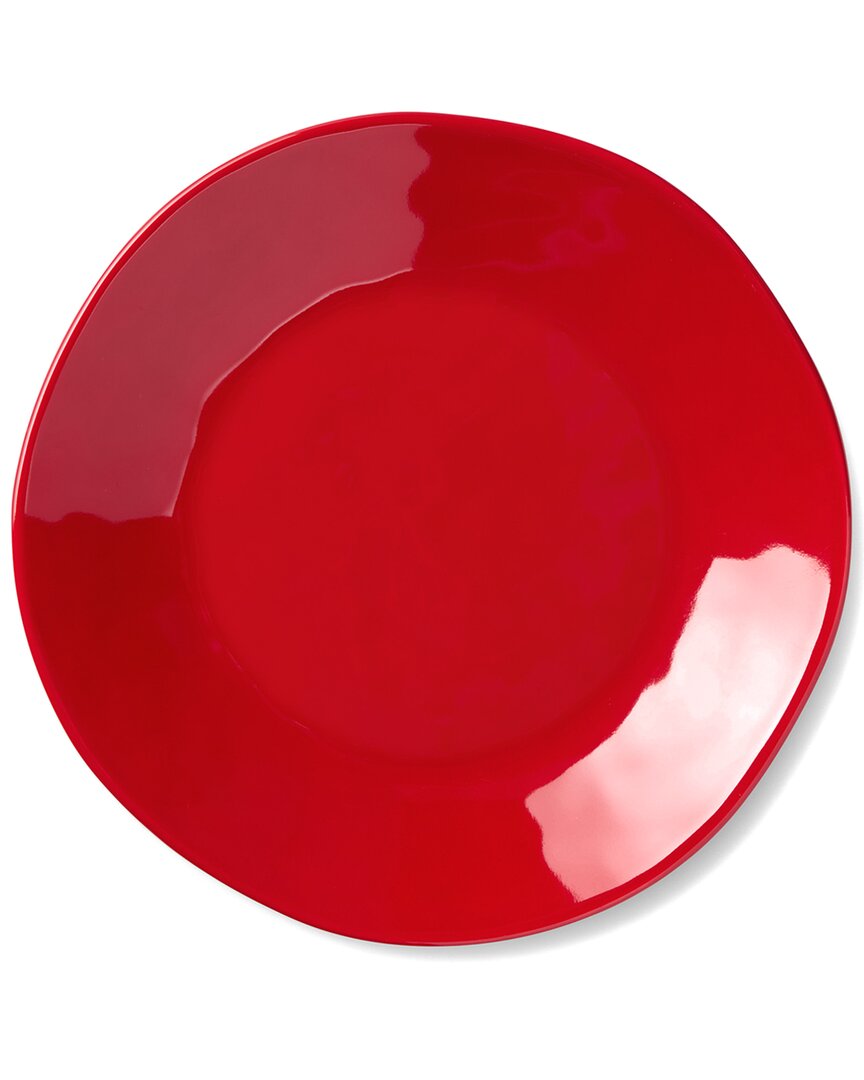 Certified International Berry Red Christmas Set Of 4 Dessert Plates In Red