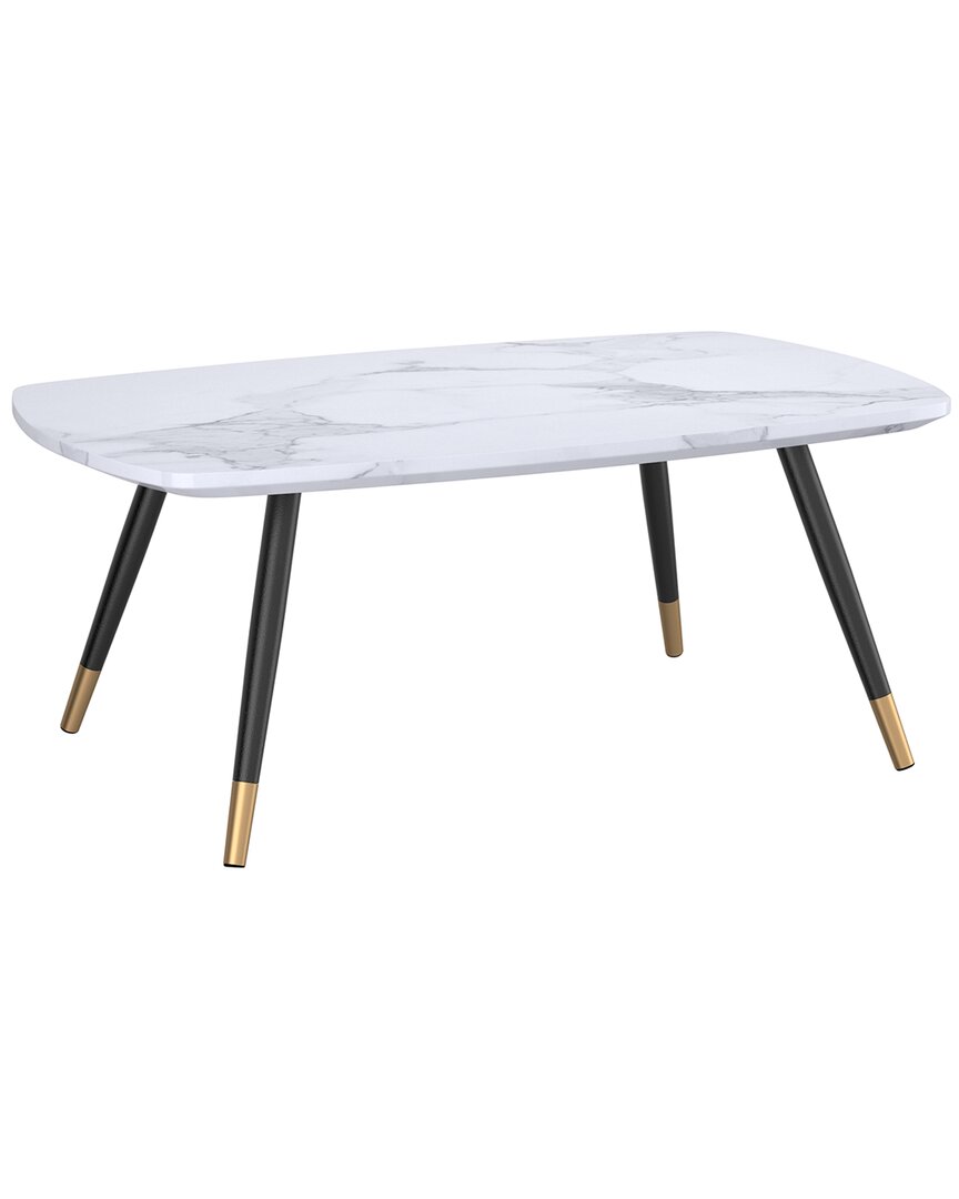 Worldwide Home Furnishings Contemporary Coffee Table In White