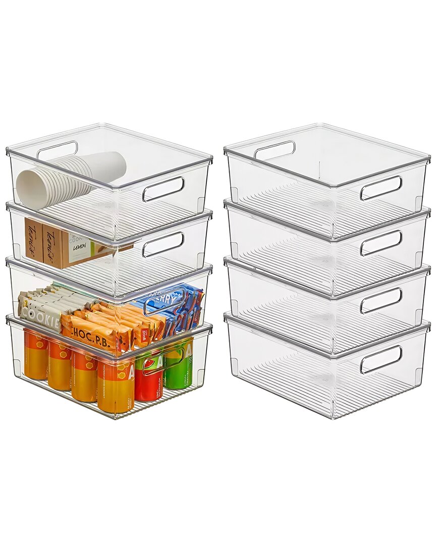 M DESIGN M DESIGN SET OF 4 LINUS ORGANIZER BIN STORAGE WITH LID & HANDLES