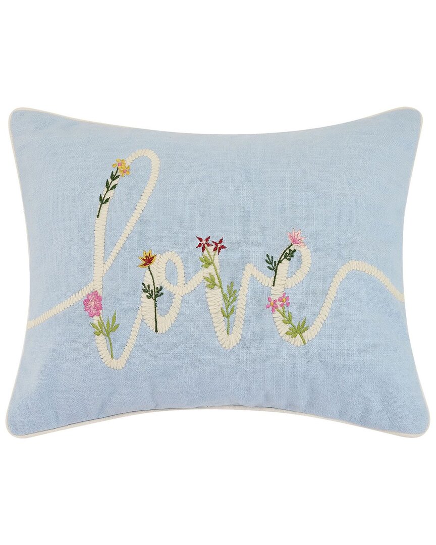 Shop Peking Handicraft Floral Love Cord Embroidered Pillow