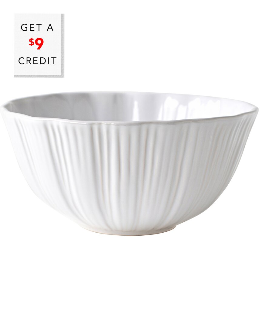 Vietri Viva By Bari White Serving Bowl With $7 Credit