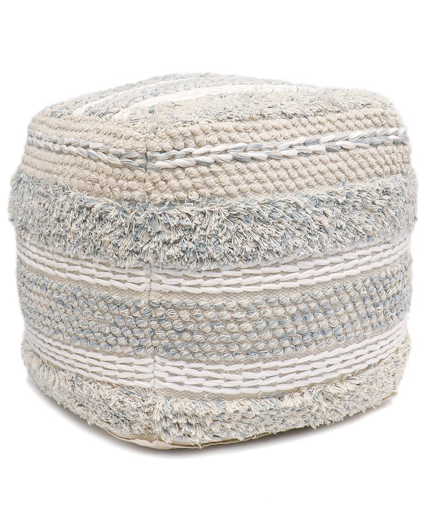 Pasargad Home Grand Canyon Cotton Pouf In Beige