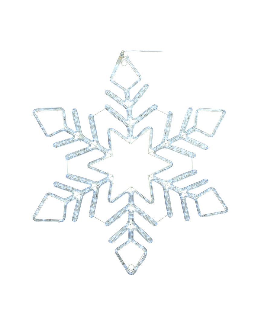 Vickerman 36in Pure White Led Diamond Rope Light Snowflake In Blue