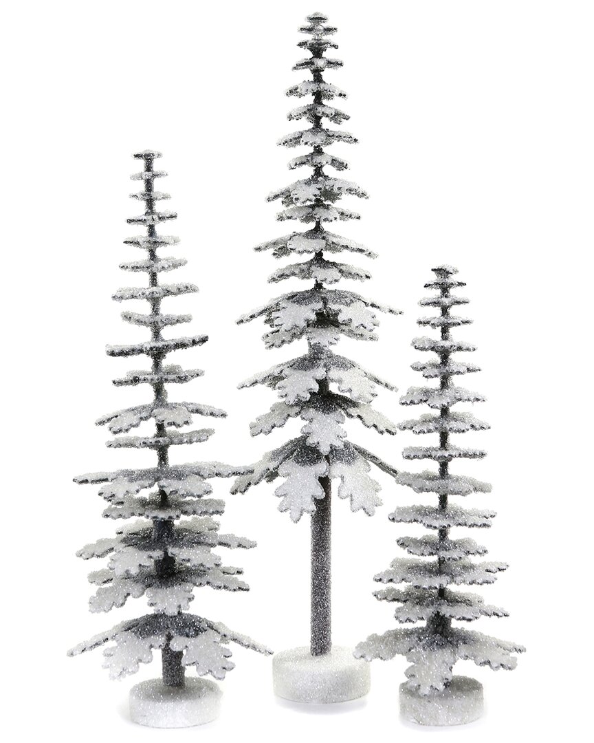 Cody Foster & Co. Snowy Conifers-dark Green Set/3 In Green