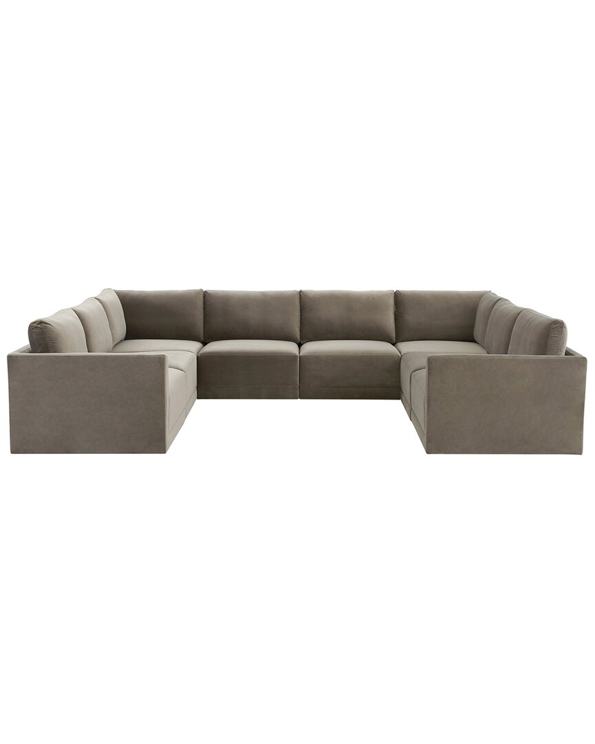 Tov Furniture Willow Large Modular U-sectional In Brown