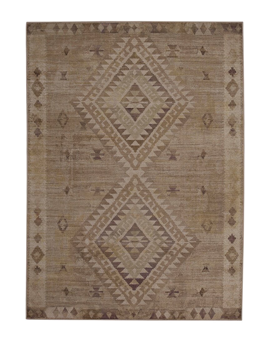 Linon Oakland Calhoun Polyester Rug In Brown