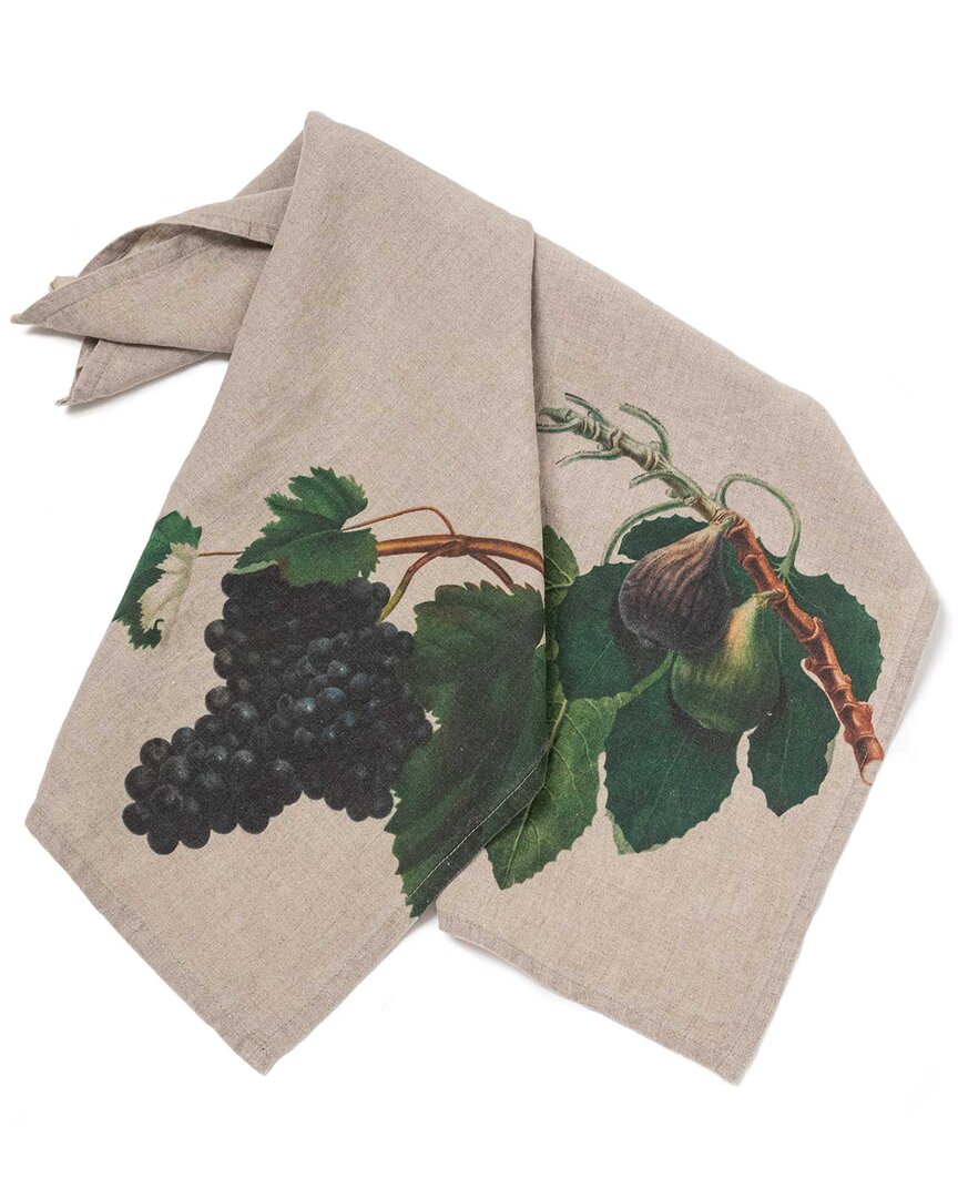 Linoroom Set Of 2 Fig & Grape Tea Towels