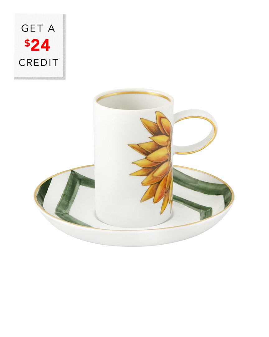 Vista Alegre Amazonia Coffee Cup And Saucers (set Of 4) With $24 Credit In Multi