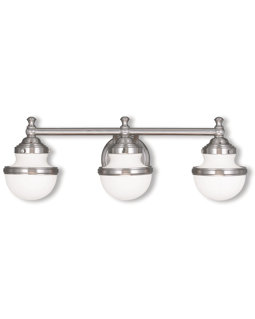 Livex Lighting Livex Oldwick 3-light Brushed Nickel Bath-light