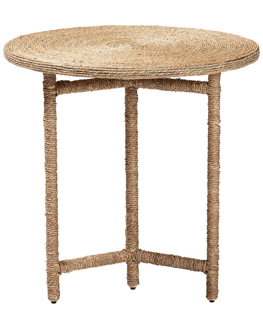 Baxton Studio Fumito Handwoven Seagrass End Table In Brown