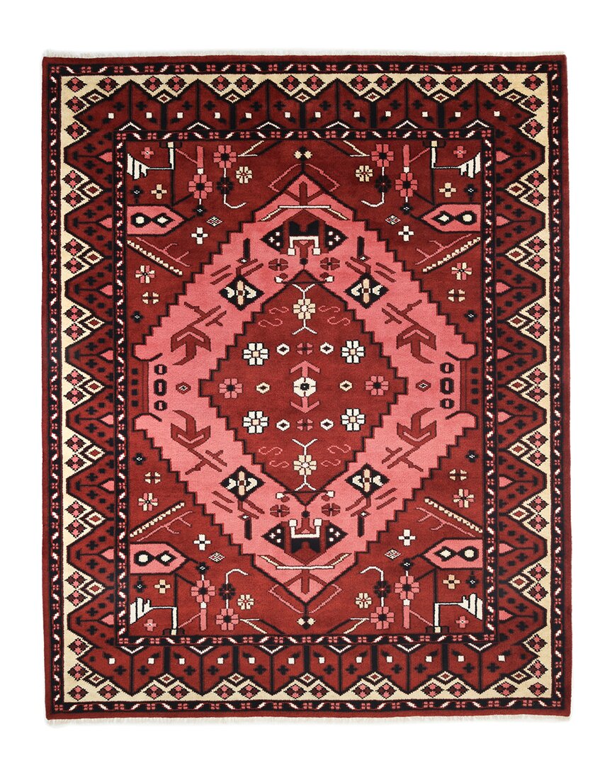 SOLO RUGS SOLO RUGS SAHARA BOHEMIAN SOUTHWESTERN HAND-KNOTTED WOOL-BLEND AREA RUG 