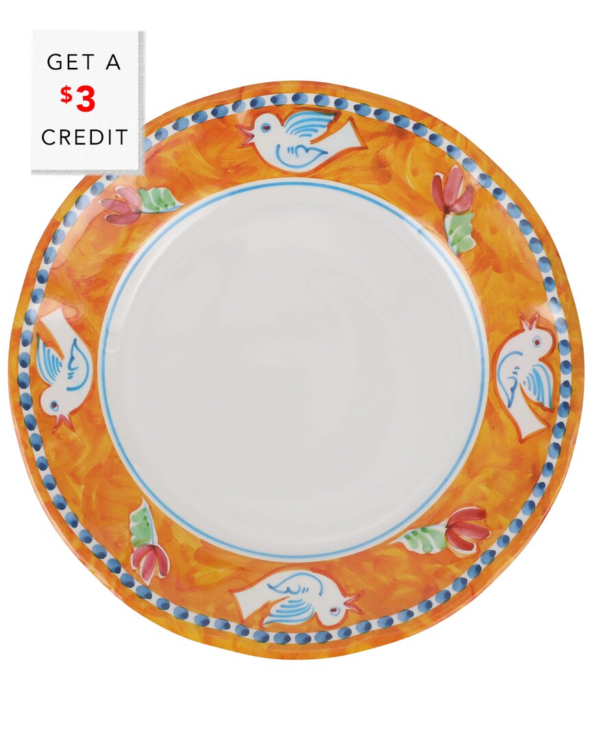 Shop Vietri Melamine Campagna Uccello Dinner Plate With $3 Credit In Multicolor