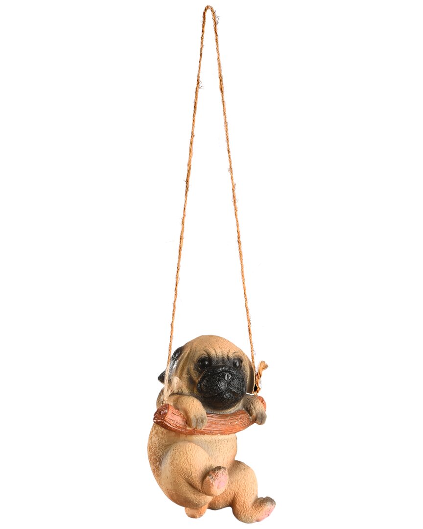 National Tree Company 5in Swinging Pug Puppy In Brown