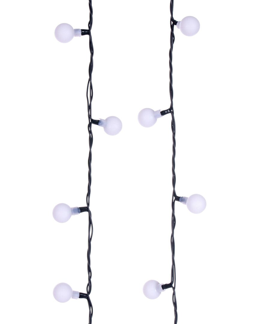 Vickerman 400 Light Warm White Led Indoor/outdoor 8-function Cherry Light Set  With Remote Control In Black