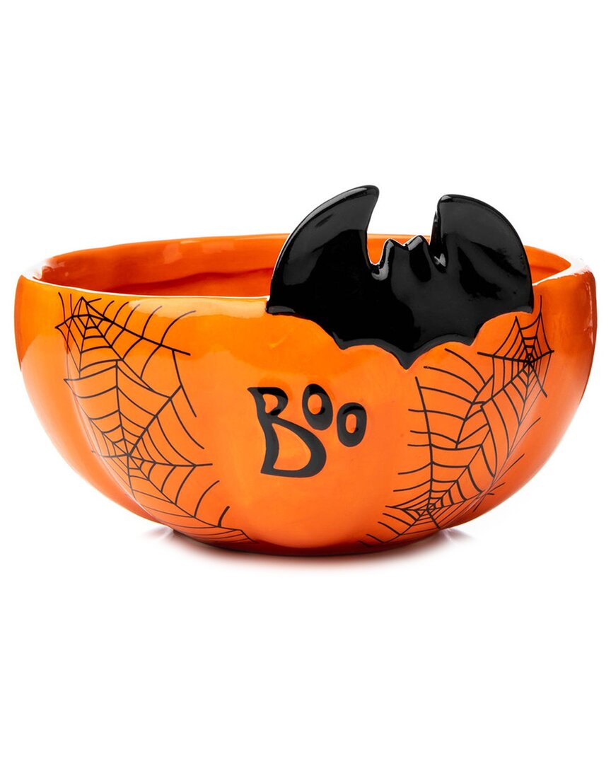 Godinger Spooky Snack Candy Bowl In Orange