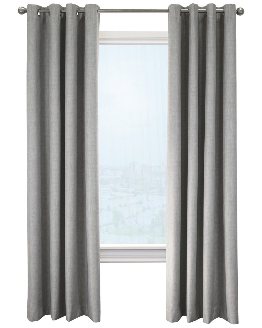 Thermalogic Thermaplus Newberry Total Blackout Grommet Curtain Panel In Grey