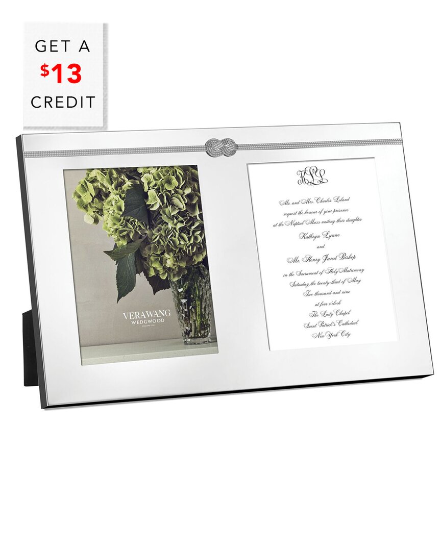 Wedgwood Vera Wang For  Infinity 5x7in Double Invitation Frame With $13 Credit
