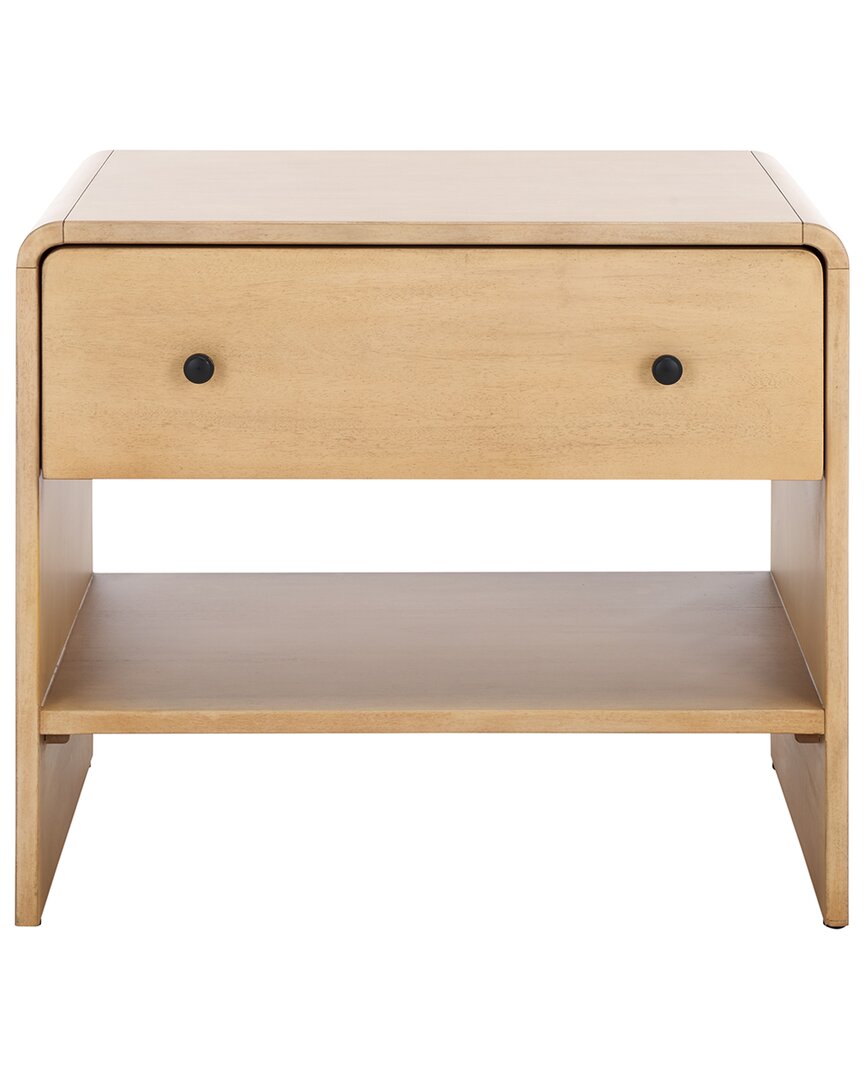 Safavieh Couture Haydriana 1 Drawer Wood Nightstand In Brown