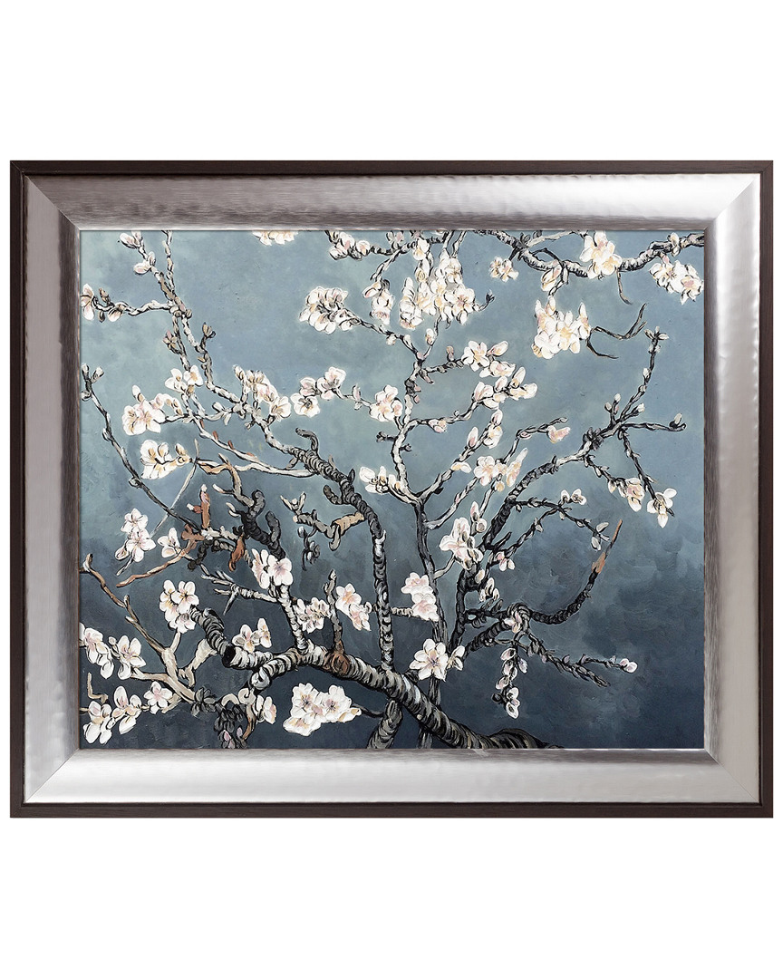 Overstock Art Branches Of An Almond Tree In Blossom Pearl Grey Framed Oil Reproduction Of An Original Painting By 
