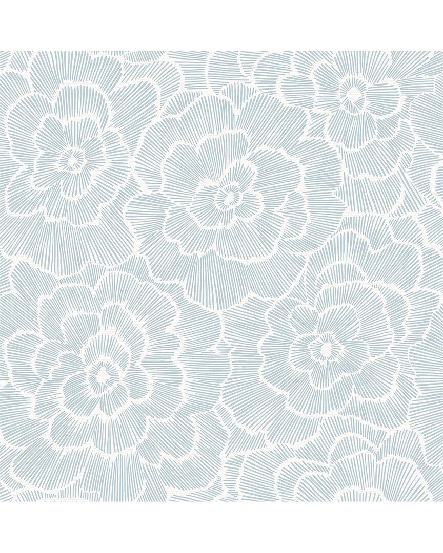 Shop Nuwallpaper Blue Saraya Peel & Stick Wallpaper