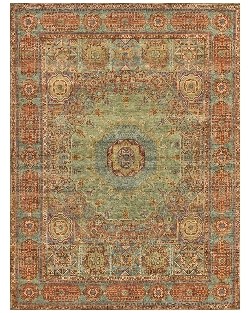 Exquisite Rugs Mamluk Hand-knotted New Zealand Wool Green Area Rug In Green