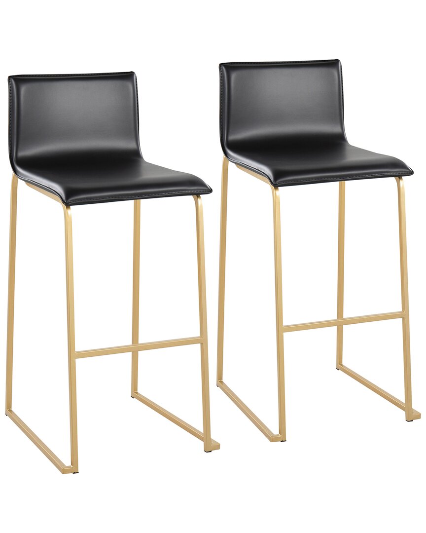 Lumisource Mara Barstool Set Of 2 In Gold