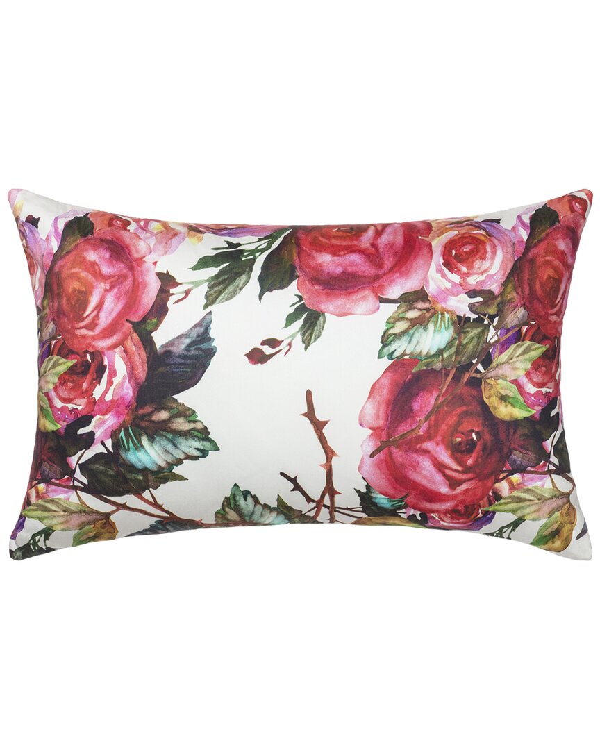 Linum Home Textiles Victoria Decorative Lumbar Pillow Cover In Red
