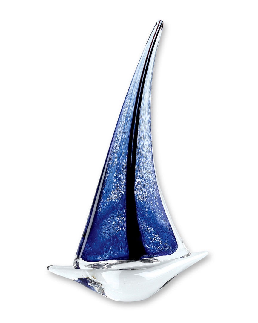 Badash Crystal Murano Style Art Glass 13in Sailboat