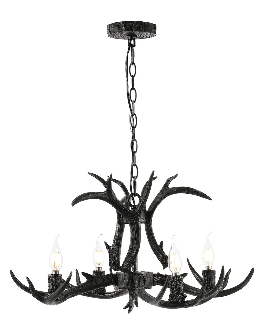 Jonathan Y Eldora 30in 5-light Rustic Led Chandelier In Black