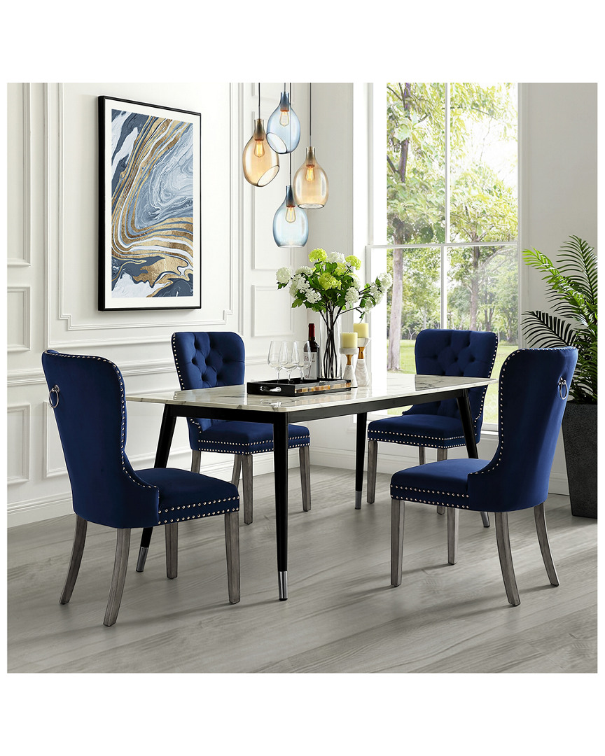 Inspired Home Set Of 2 Rory Velvet Dining Chairs