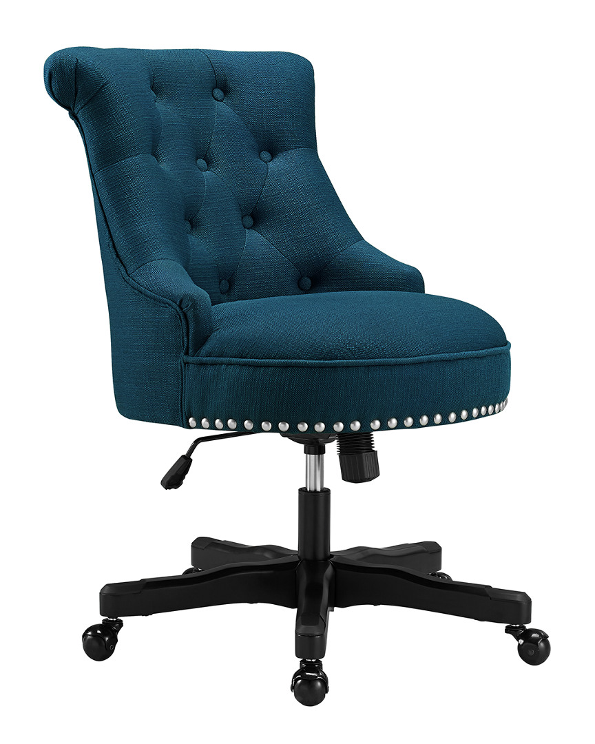 Linon Furniture Linon Sinclair Azure Blue Office Chair