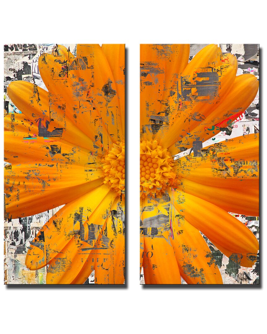 Ready2hangart Painted Petals Lxxviii Wrapped Canvas Wall Art By Tristan Scott