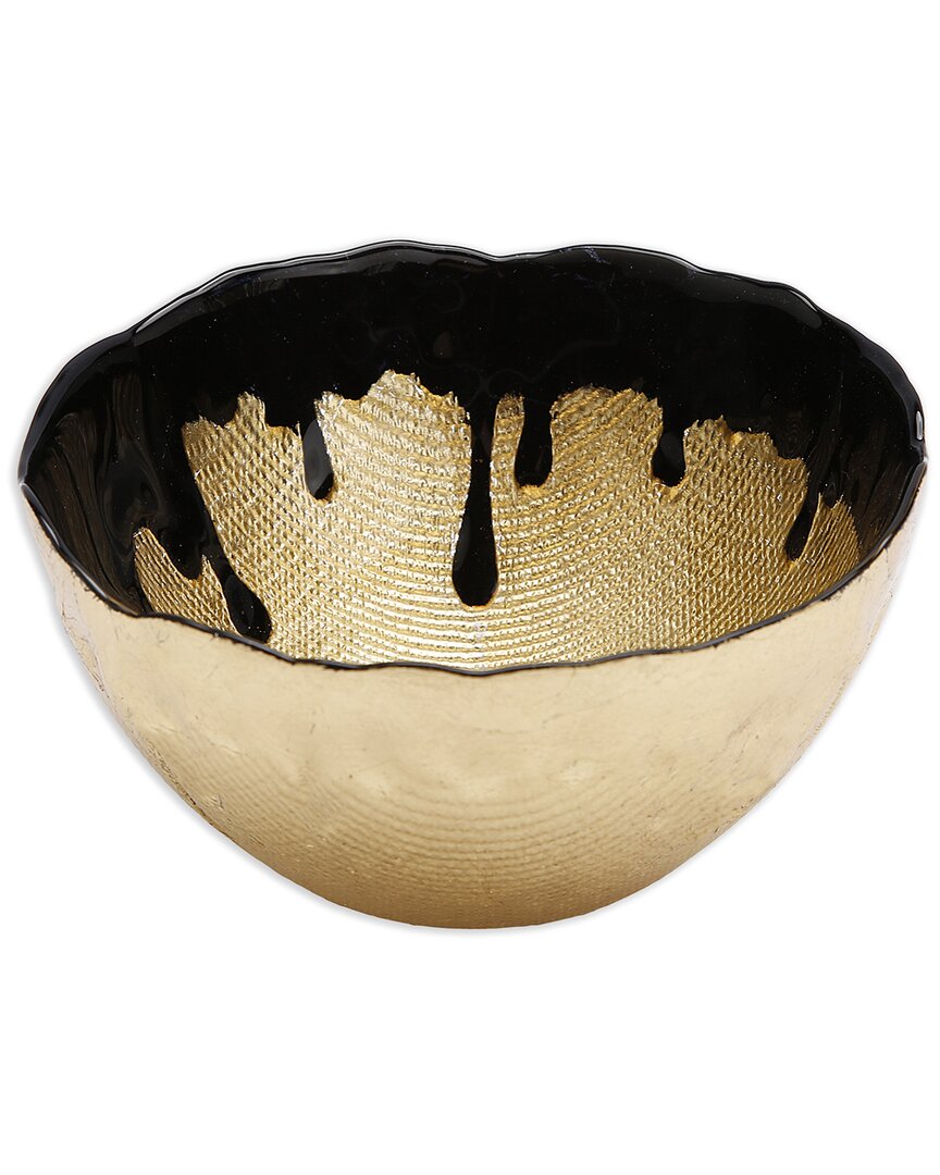 Alice Pazkus Black Dipped Gold Dessert Bowl