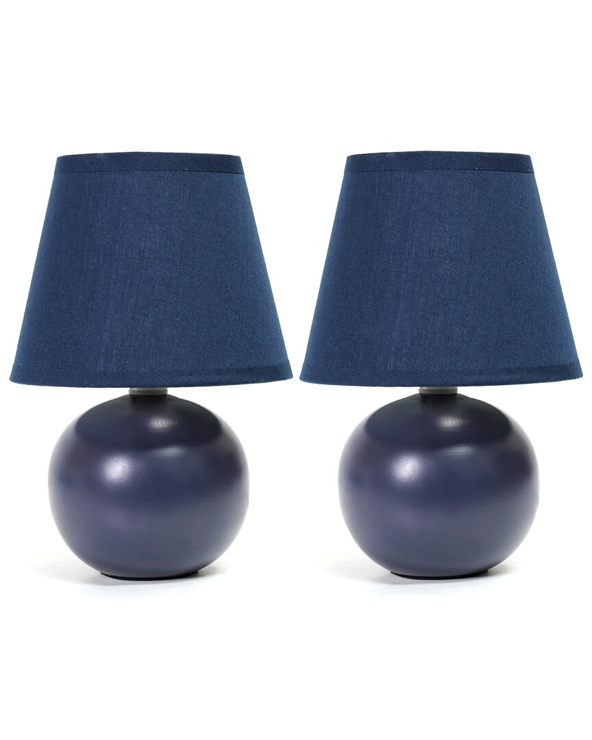 Lalia Home Laila Home Mini Ceramic Globe Table Lamp In Blue